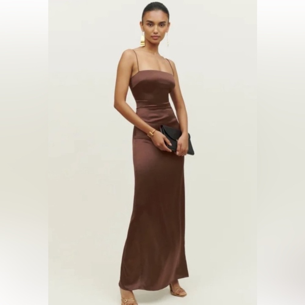 Reformation Frankie Silk Dress